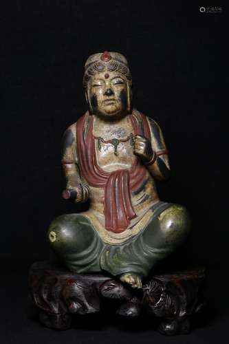 A BRONZE FIGURE OF BUDDHA