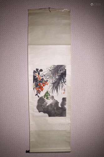 A CHINESE SCROLL PAINTING