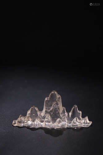 A MOUNTAIN DESIGN OLD CRYSTAL PENHOLDER