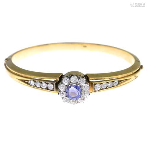 An early 20th century 14ct gold sapphire and diamond