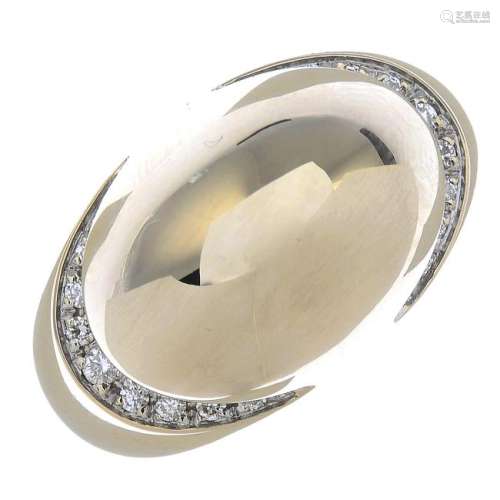 BULGARI - an 18ct gold diamond 'Cabochon' ring. Of