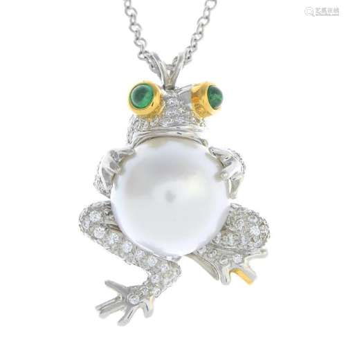 TIFFANY & CO. - a diamond and gem-set pendant. Designed