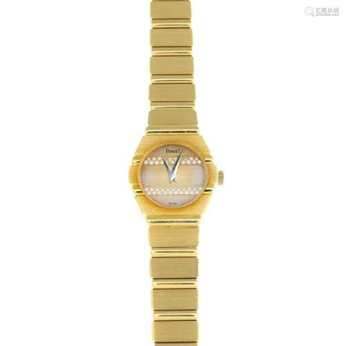 PIAGET - a lady's 18ct gold diamond wrist watch. The