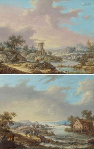 Agricola, Christophe-LudwigRegensburg 1665 - 1724 - zugeschriebenZwei Gemälde: Flusslandschaft mit