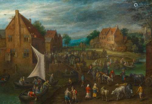Bredael, Josef van1688 Antwerpen - 1739 Paris - UmkreisHolländische Dorfszene mit zahlreichen