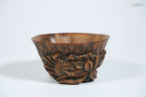 A Chinese Carved Bamboo Cup