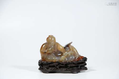 A Chinese Carved Agate Decoration