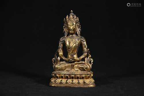 A Chinese Gilt Bronze Buddha