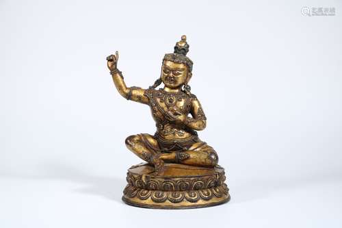 A Chinese Gilt Bronze Buddha