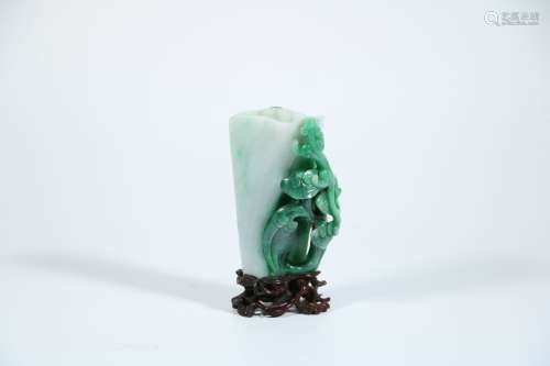 A Chinese Carved Jade Vase