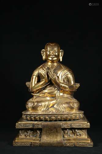 A Chinese Gilt Bronze Buddha