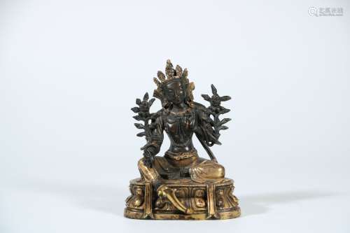 A Chinese Gilt Bronze Buddha