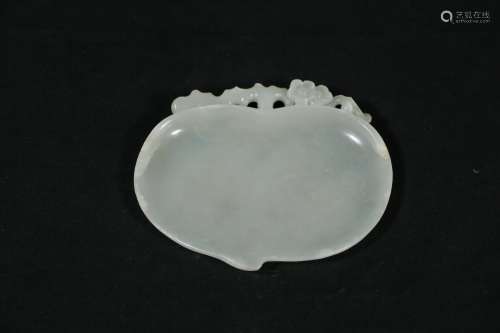 A Chinese Carved Jade Plate