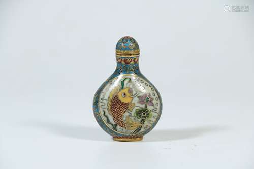 A Chinese Cloisonné Snuff Bottle