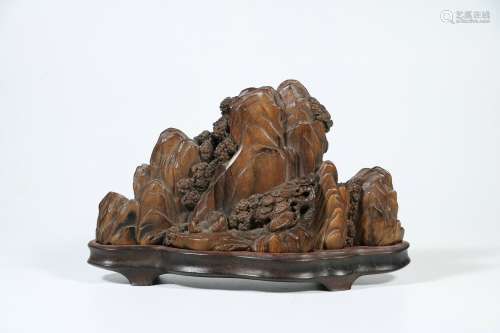 A Chinese Carved Chenxiang Decoration 