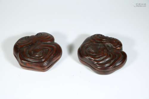 A Chinese Carved Chenxiang Incense Case