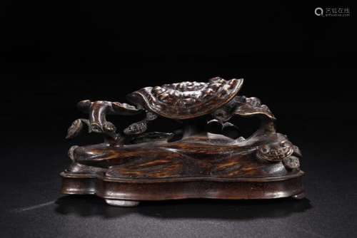 AN AGALLOCH CARVING OF LINZHI.ANTIQUE