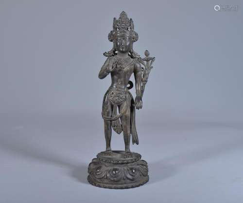 A BRONZE FIGURE OF PADMAPANI.15TH CENTURY