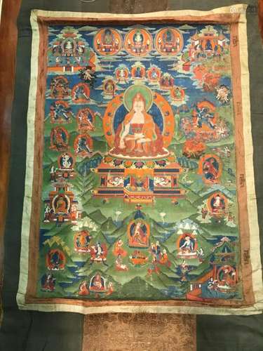 A THANGKA OF TSONG-KHA-PA .QING DYNASTY