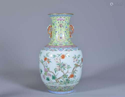 A COPPER-RED VASE.QING DYNASTY