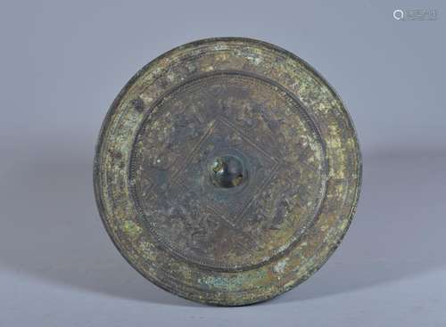 A BRONZE MIRROR, HAN DYNASTY