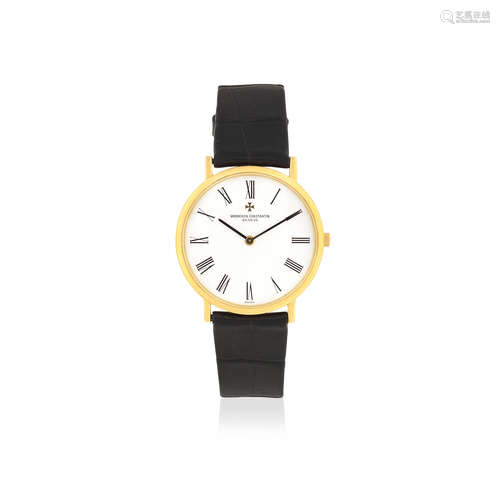 Sold 30th November 1986  Vacheron & Constantin. An 18K gold manual wind wristwatch