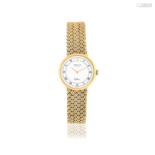 Cellini, Ref: 4378, Circa 2000  Rolex. A lady's 18K gold manual wind bracelet watch