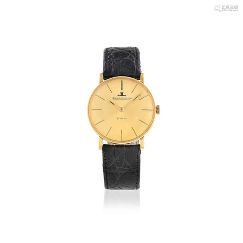 Circa 1960  Jaeger-LeCoultre. An 18K gold manual wind wristwatch Retailed by Turler