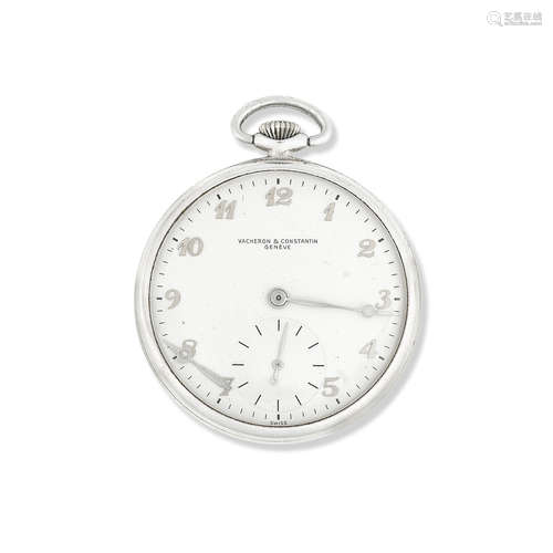 Circa 1950  Vacheron & Constantin. A rare and lightweight aluminium keyless wind open face pocket watch