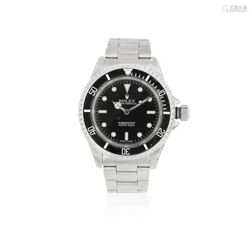 Submariner, Ref: 14060M, Sold 20th August 2005  Rolex. A stainless steel recently serviced automatic bracelet watch with two line dial