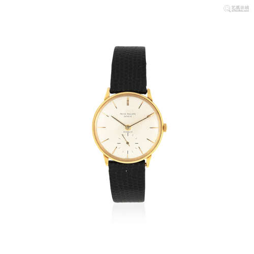 Calatrava, Ref: 3420, Sold 3rd July 1964  Patek Philippe. An 18K gold manual wind wristwatch retailed by Gübelin