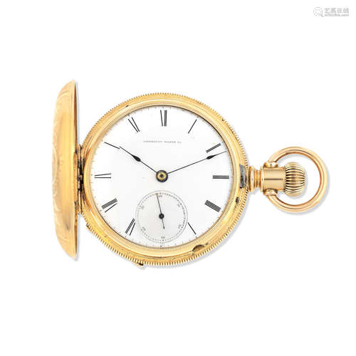 Circa 1890  Appleton, Tracy, & Co. A 14K gold keyless wind full hunter pocket watch