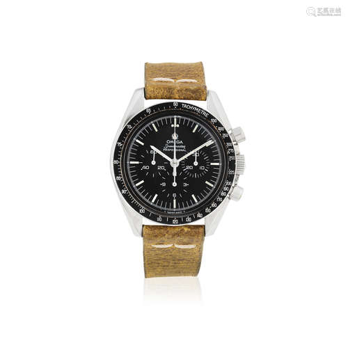 Speedmaster Professional, Ref: 145.0222/345.0222, Circa 1976  Omega. A stainless steel manual wind chronograph wristwatch