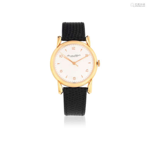 Circa 1954  International Watch Company. An 18K rose gold manual wind wristwatch