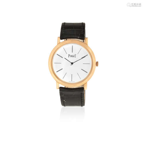 Altiplano, Ref: P10321, Circa 2007  Piaget. An 18K rose gold manual wind wristwatch