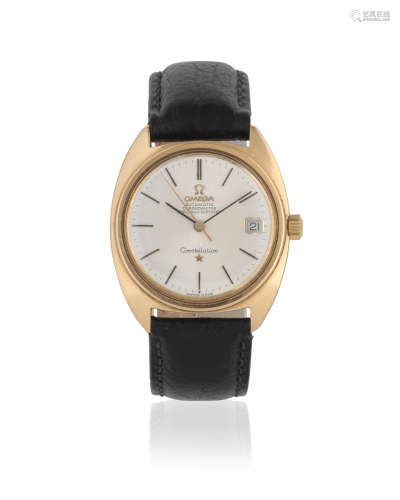 Constellation, Ref: 168009/168017, Circa 1966  Omega. An 18K gold automatic calendar wristwatch