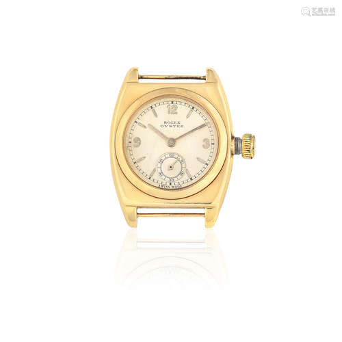 Oyster, Glasgow Import mark for 1933  Rolex. An 18K gold manual wind watch