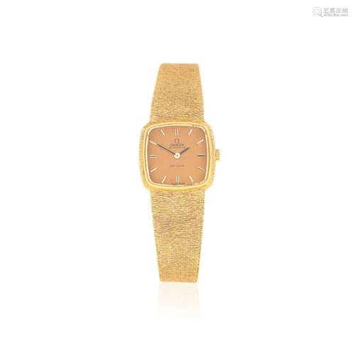 De Ville, Circa 1980  Omega. A lady's 18K gold automatic bracelet watch