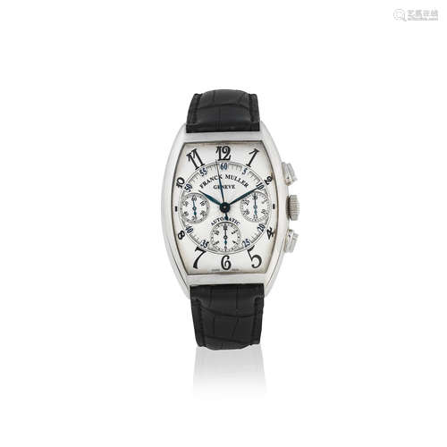 Ref: 7850 CC, Circa 2005  Franck Muller. A stainless steel automatic chronograph tonneau form wristwatch