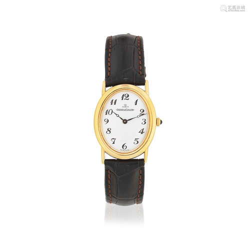 Ref: 9029, London Import mark for 1972  Jaeger-LeCoultre. An 18k gold manual wind oval wristwatch