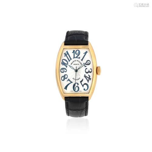 Sunset, Ref: 5850 SC, Circa 2005  Franck Muller. An 18K gold automatic tonneau form wristwatch