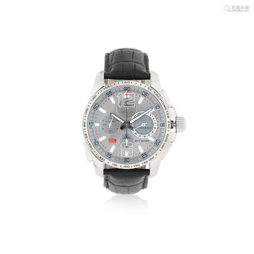 Mille Miglia, Ref: 168513-3001, Limited Edition No.037/1000, Circa 2010  Chopard. A stainless steel automatic calendar split-second chronograph wristwatch