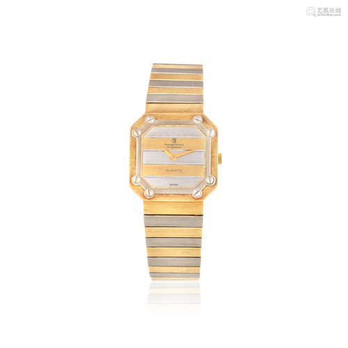 London Hallmark for 1979  Montre Royale, Geneve. An 18K two colour gold quartz bracelet watch