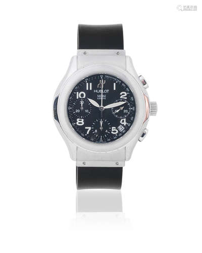 MDM, Ref: 1810.1, Circa 2000  Hublot. A stainless steel automatic calendar chronograph wristwatch