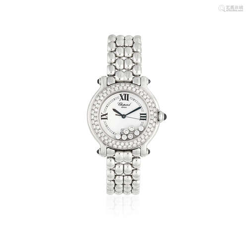 Happy Sport, Ref: 27/8291-23, Circa 2010  Chopard. A lady's stainless steel and diamond set quartz calendar bracelet watch