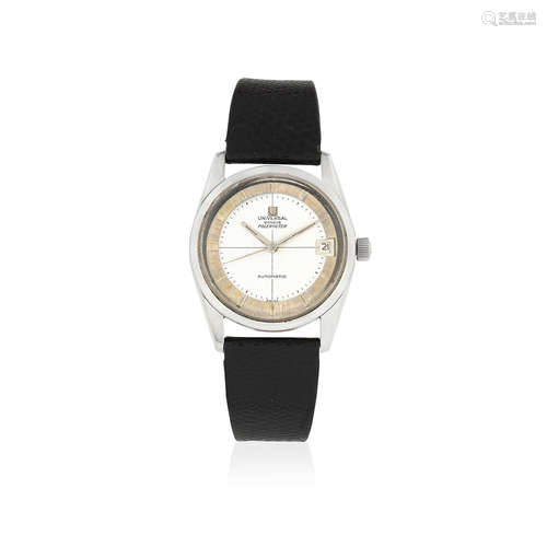 Polerouter, Circa 1960  Universal Genève. A stainless steel automatic calendar wristwatch