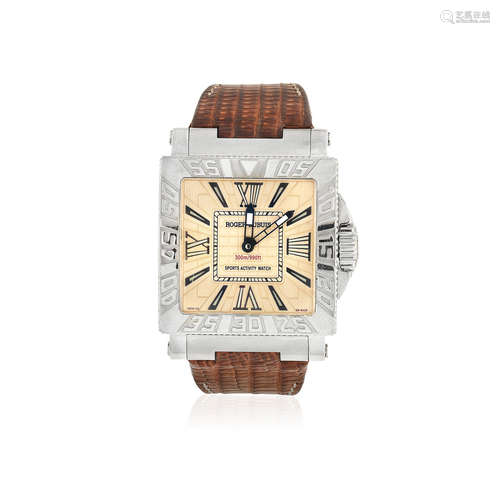 Just For Friends Sports Activity, No.217/888, Circa 2005  Roger Dubuis. A stainless steel automatic square wristwatch