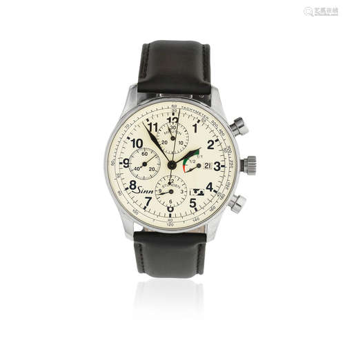 Fulda 100, No.956.156/500, Circa 2005  Sinn. A Special Edition stainless steel automatic calendar chronograph wristwatch with power reserve