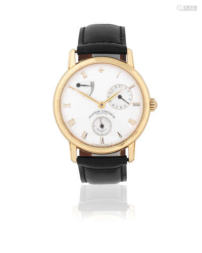 Patrimony, Ref: 47200/1, Circa 2005  Vacheron Constantin. An 18K gold automatic calendar wristwatch with power reserve