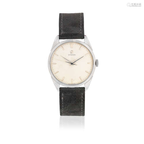 Ref: 2910-6 SC, Circa 1960  Omega. A stainless steel manual wind wristwatch with honeycomb dial and desirable calibre 284